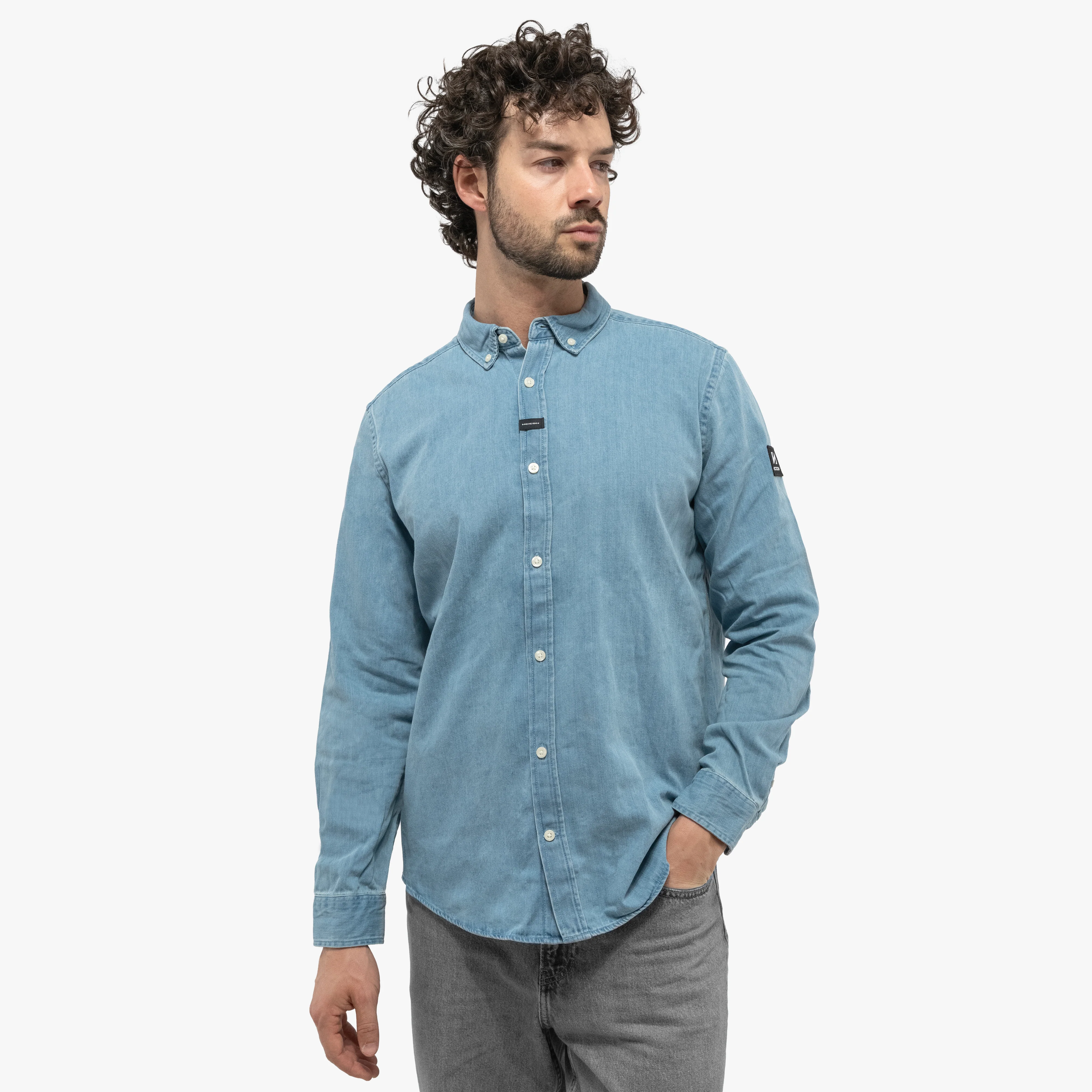 BLUE DENIM SHIRT - MEN