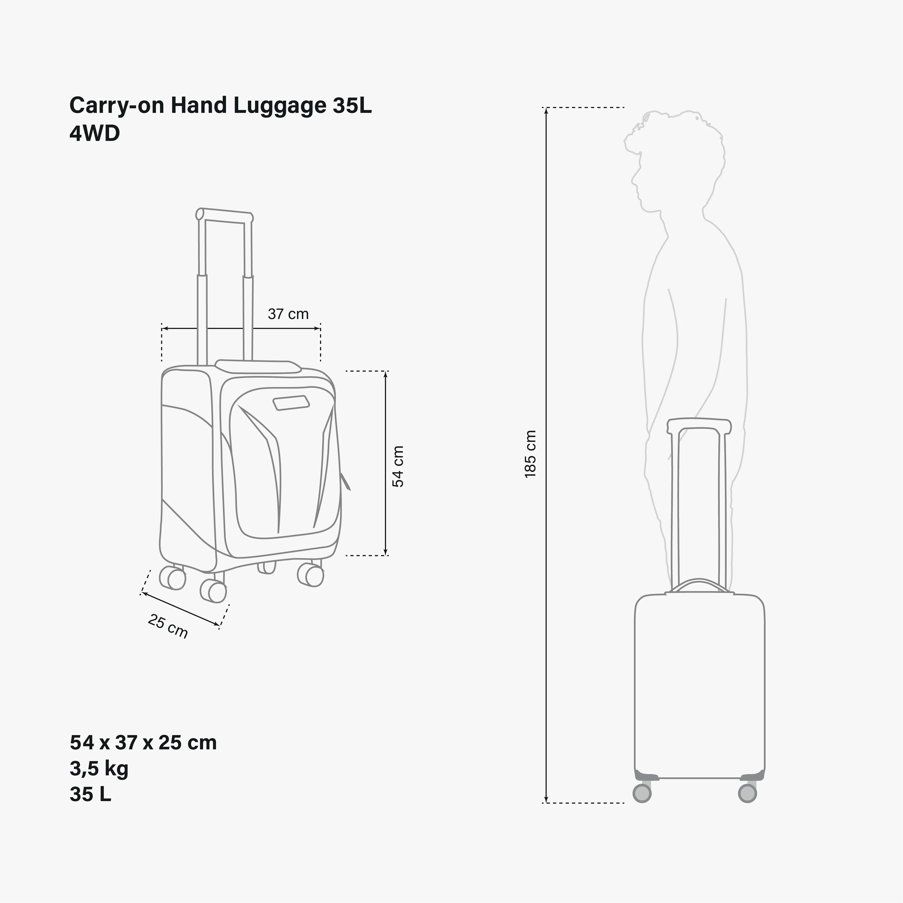 CABIN LUGGAGE 35L - 4WD - VEGAN LEATHER SYNERSKIN™ - Image 12
