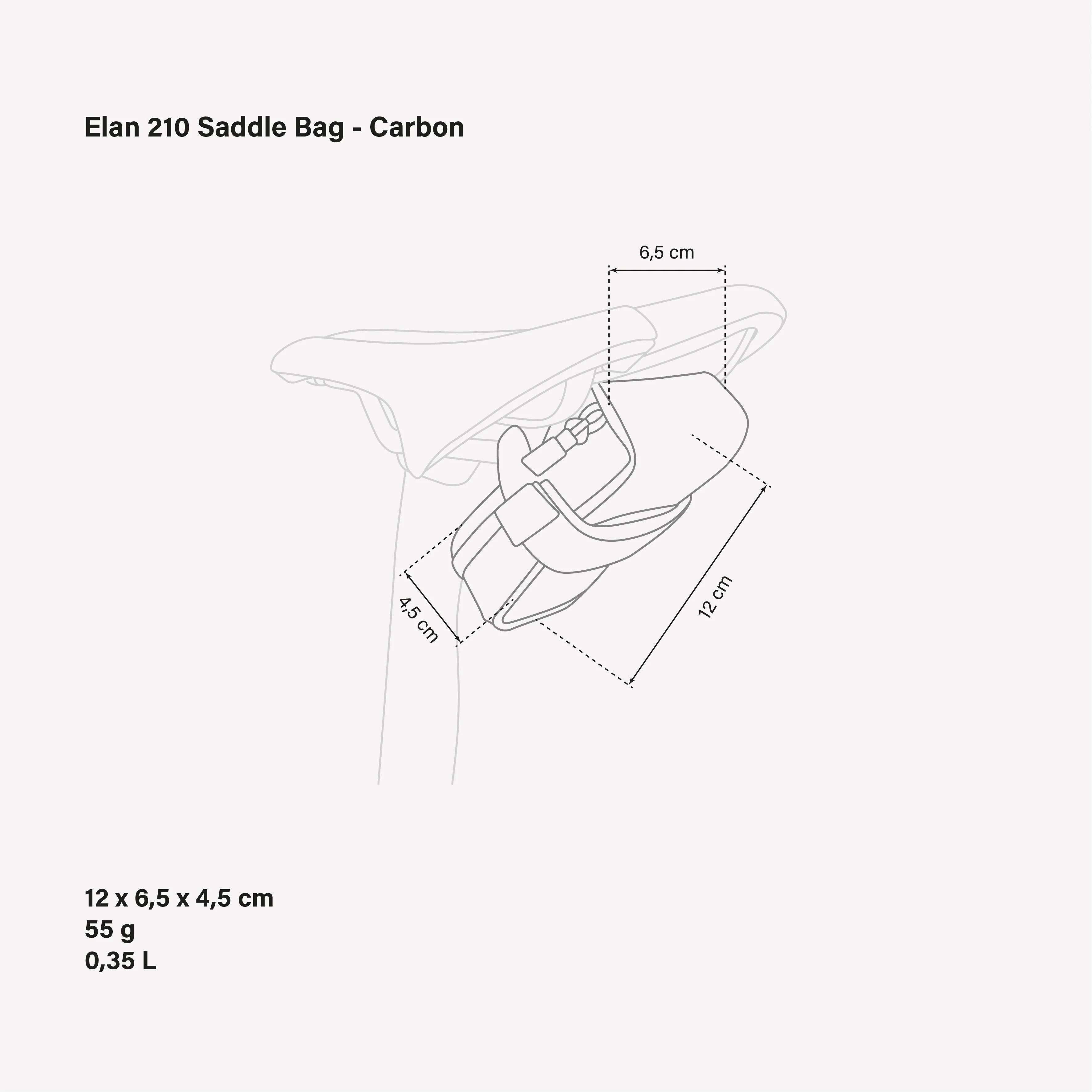 ELAN 210 SADDLEBAG - CARBON - Image 5