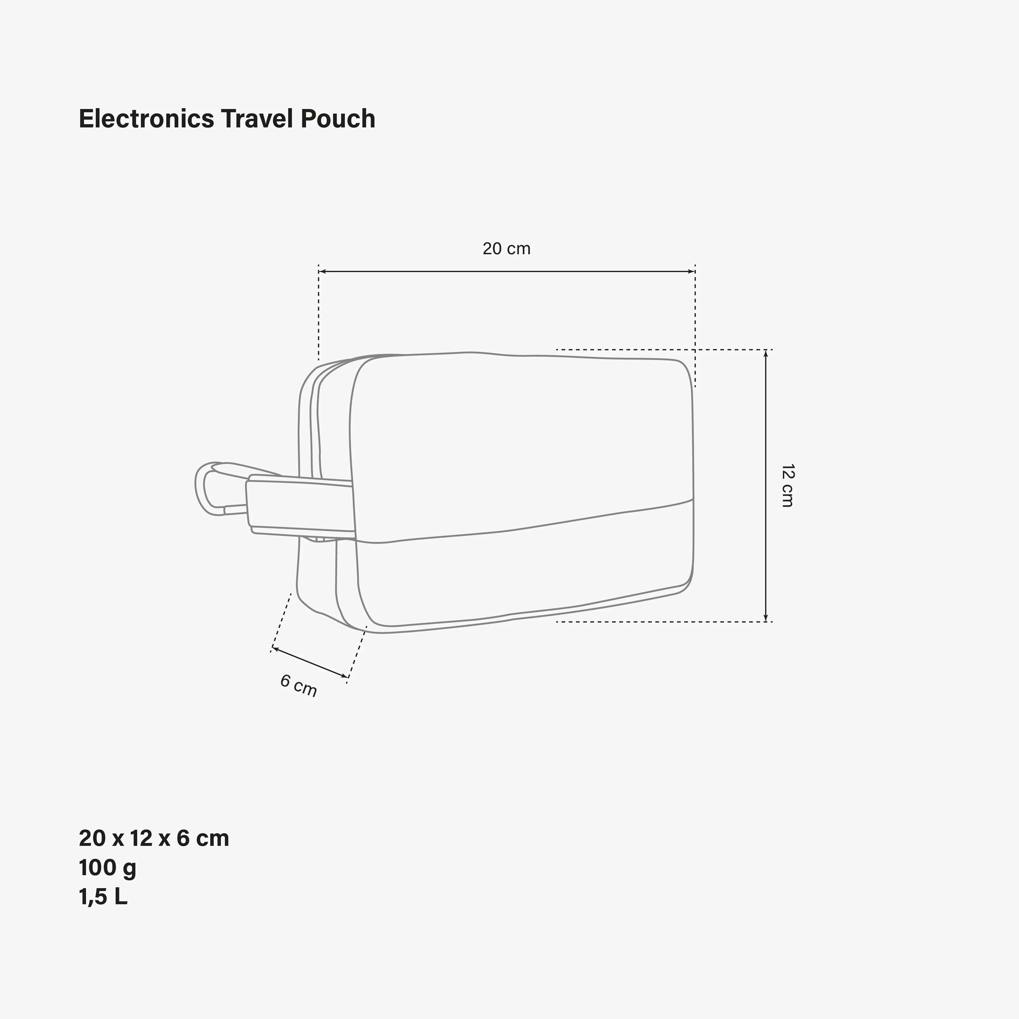 ELECTRONICS TRAVEL POUCH - VEGAN LEATHER SYNERSKIN™ - Image 6