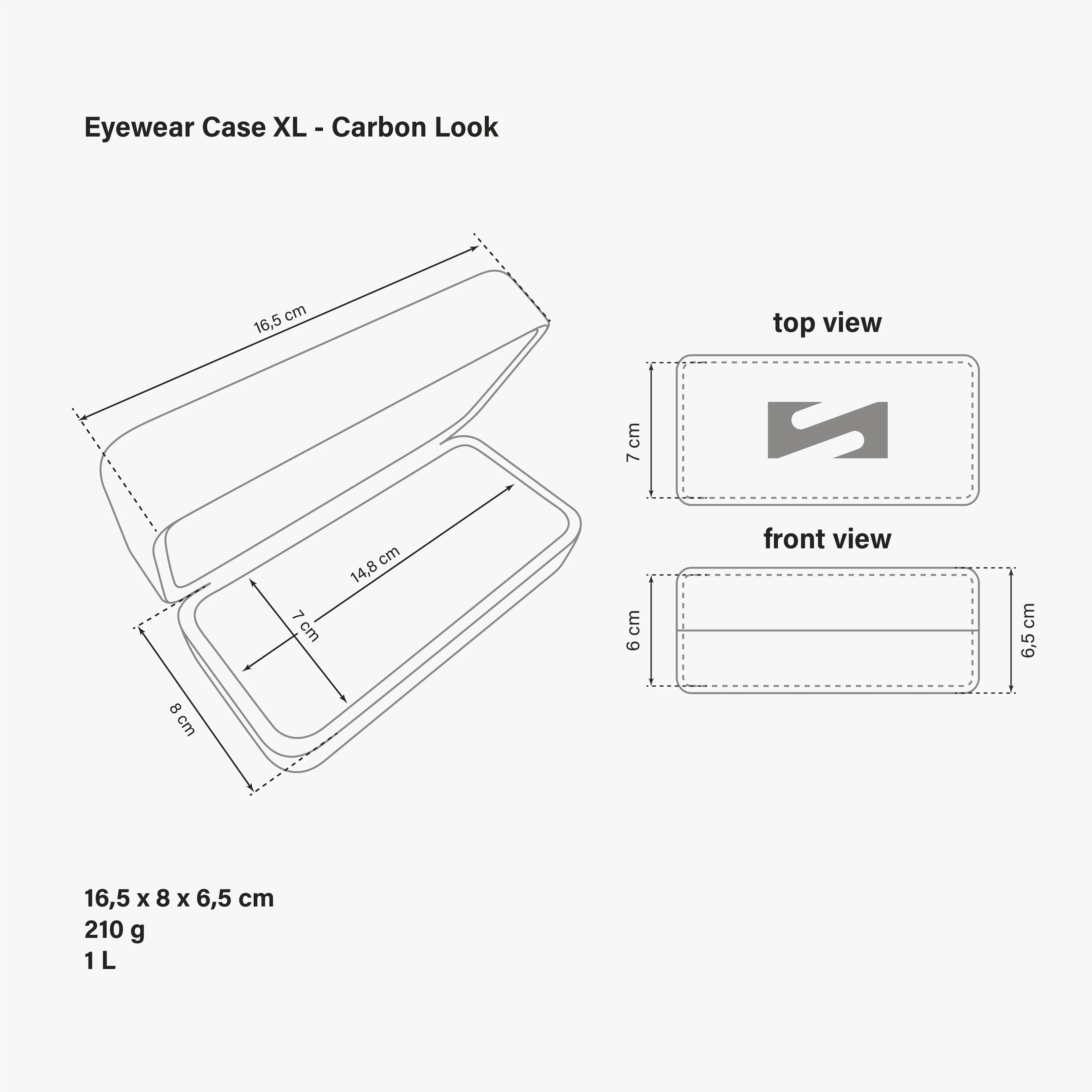 EYEWEAR CASE XL - CARBON LOOK - Image 4